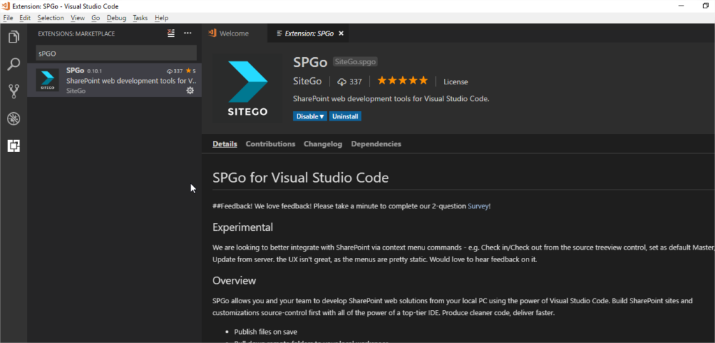 SPGo Extension