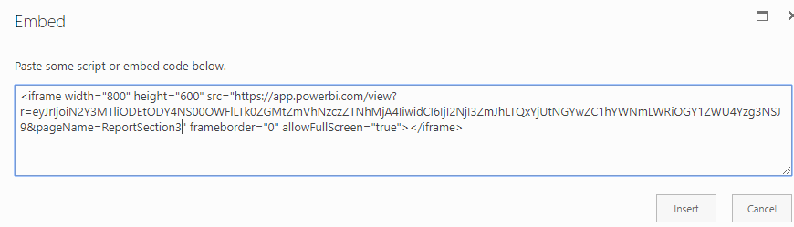 Embedded Power BI report with parameter - Default Page in Publish to web from Power BI