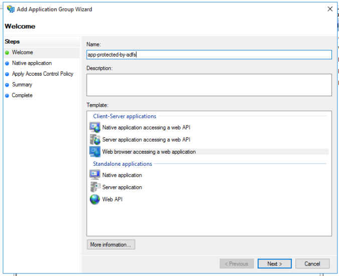 ADFS with Web application and Native Application