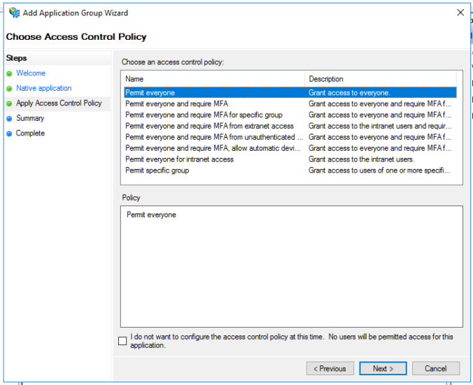 ADFS and Access Control Policy