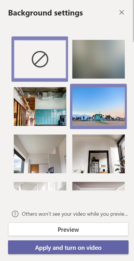 Background settings - How to use virtual background in Teams