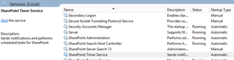 Timer and Admin Services - Restart Timer and Admin in SharePoint