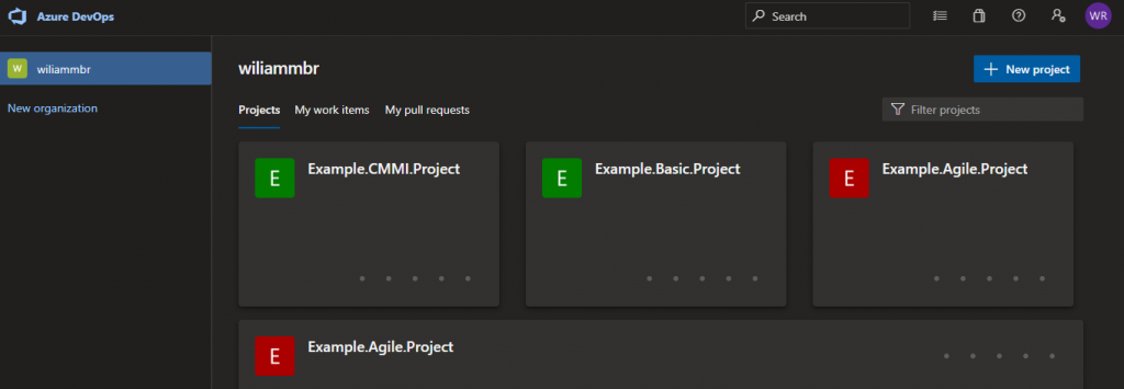 Result - Dark theme in Azure DevOps