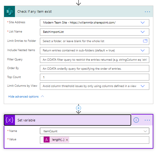 Final steps on the flow after deleting - Batch delete items in SharePoint with Power Automate