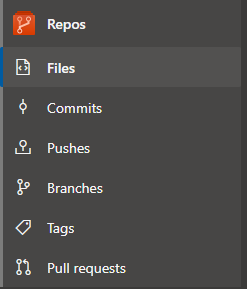 Repos menu - Repos menu in Azure DevOps